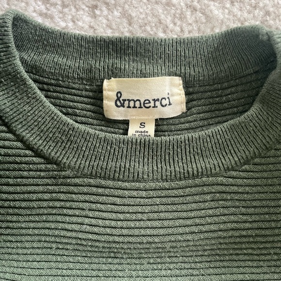 Green Ruffle Sweater - Picture 2 of 2